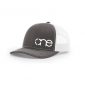 One, Medium Grey and White Trucker Hat by Richardson.