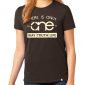 Ladies Dark Brown One Way Truth Life short sleeve Christian Tee Shirt, in Cream.