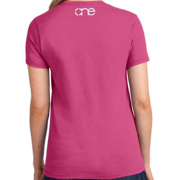 Ladies Sangria short sleeve shirt with white one upper back.