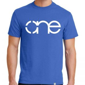 Mens Royal Blue One Short Sleeve Tee Shirt