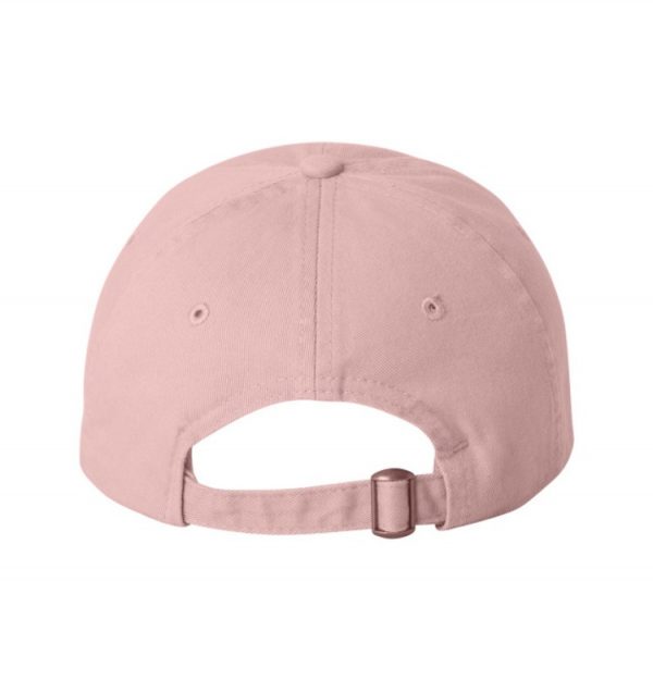 Pink Dad Cap with White One Logo, backside of the hat.