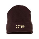 Brown One Way Truth Life Cuffed Beanie.