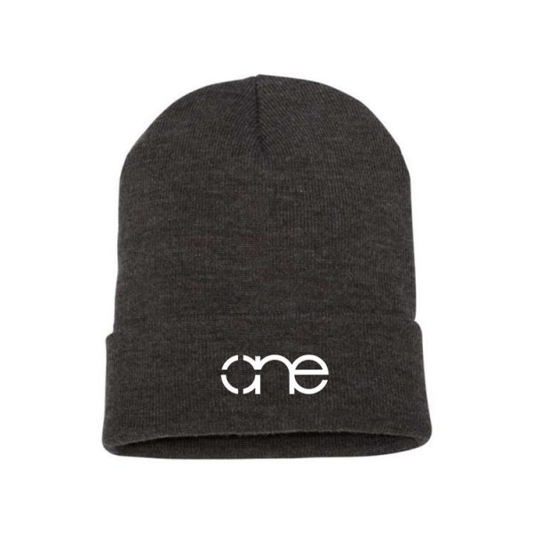 Charcoal One Way Truth Life Cuffed Beanie.