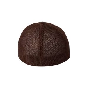 Brown Flexfit Cap, back view.