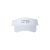 White "One" Visor with White logo, hook & loop closure.