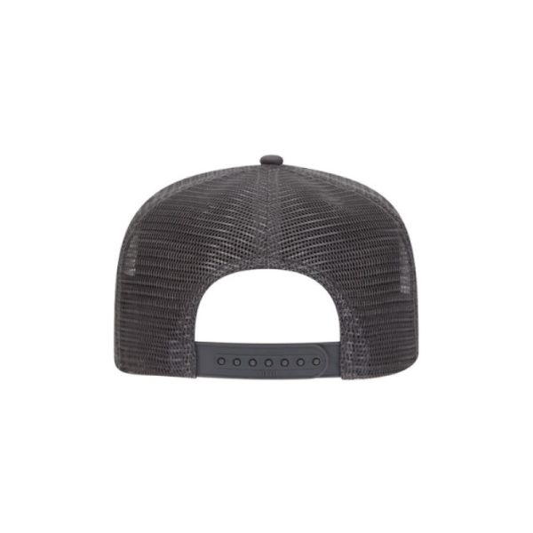 One Way Truth Life, Cork and Grey, 5 Panel Trucker Hat with Grey logo, snapback, flat bill rear of cap.