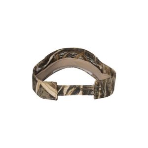 Real Tree "One" Visor with White logo, hook & loop closure, rear of visor.
