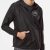 Men's, Black One Circular Christian 1/4 Zip Windbreaker, front.