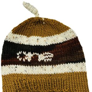 Pieces of Joy assorted knitted Himalayan style beanies.