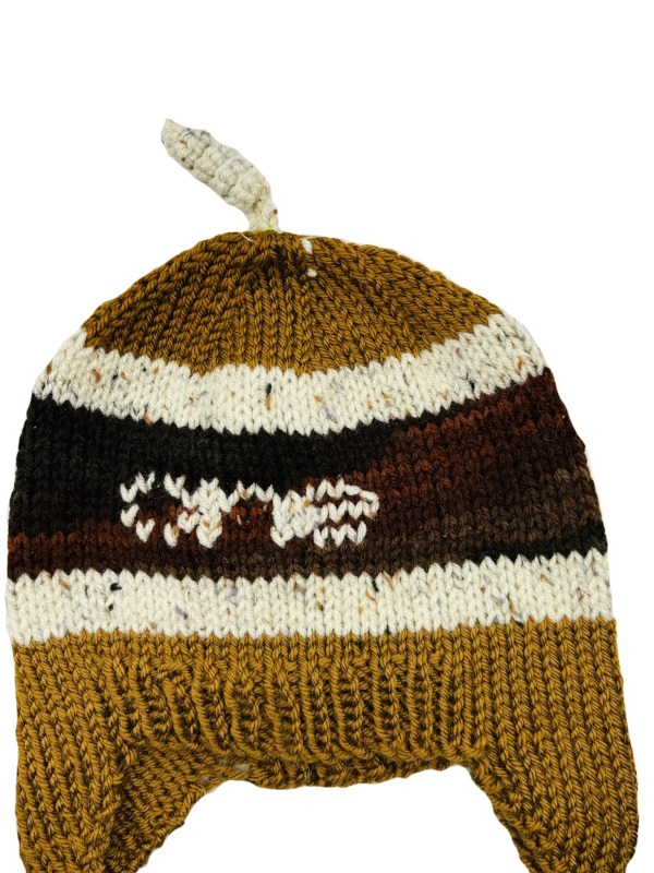 Pieces of Joy assorted knitted Himalayan style beanies.