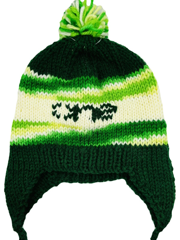 Pieces of Joy assorted knitted Himalayan style beanies.