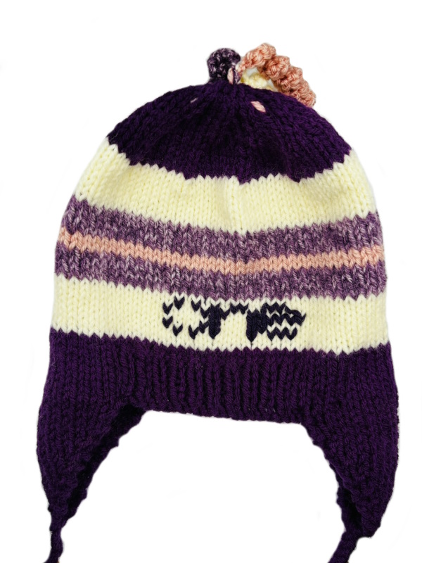 Pieces of Joy assorted knitted Himalayan style beanies.