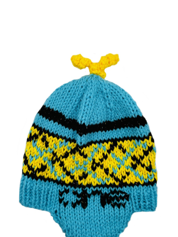 Pieces of Joy assorted knitted Himalayan style beanies.