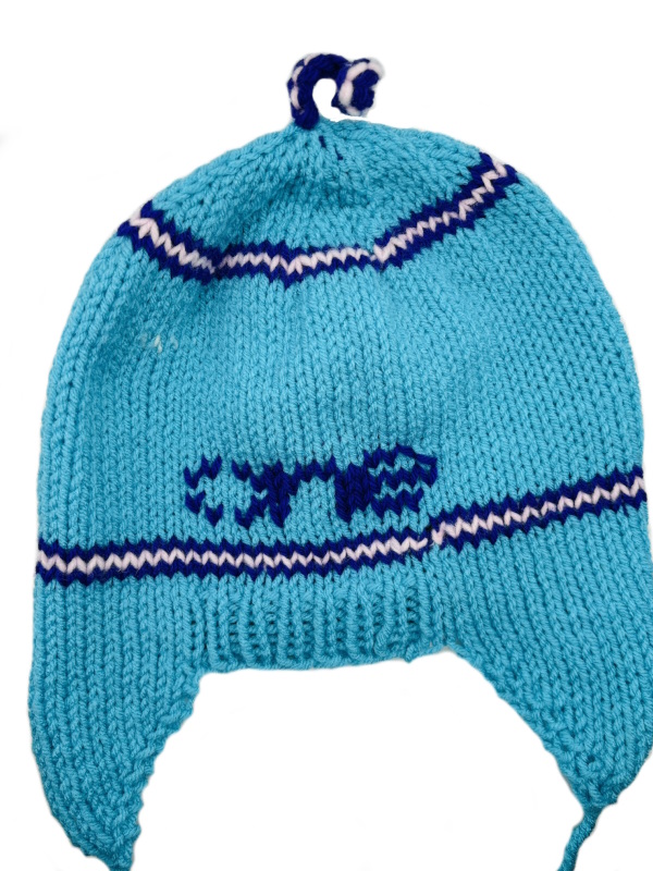 Pieces of Joy assorted knitted Himalayan style beanies.