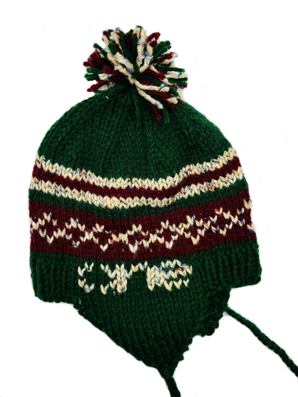 Pieces of Joy assorted knitted Himalayan style beanies.