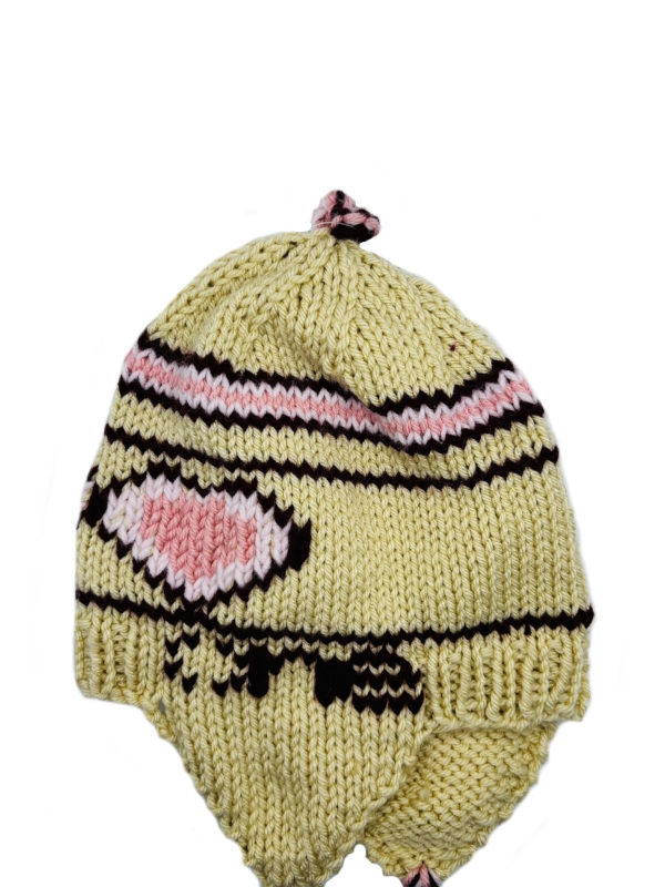 Pieces of Joy assorted knitted Himalayan style beanies.