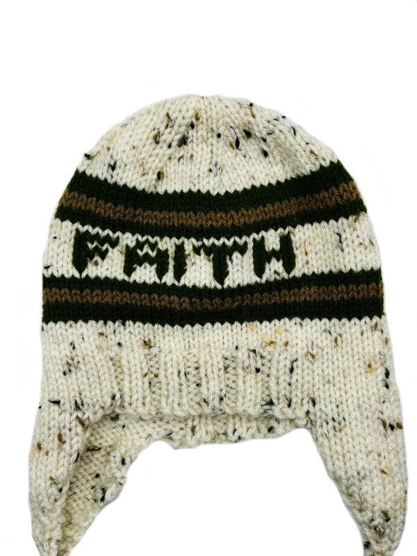 Pieces of Joy assorted knitted Himalayan style beanies.