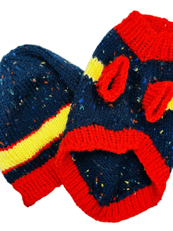 Pieces of Joy assorted pet sweaters and beanie combos.