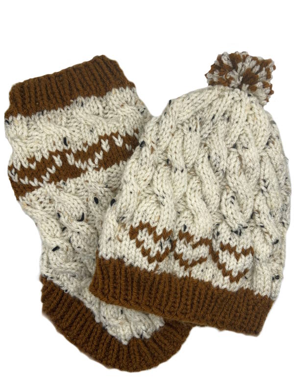 Pieces of Joy assorted pet sweaters and beanie combos.