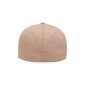 Khaki Flexfit Cap with White One logo, S/MD, back view.
