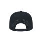 Black, water-resistent perforated, 5-Panel Hat, featuring the 
