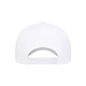 White, adjustable Flexfit NU Snapback Cap with White OWTL (One Way Truth Life) logo, OSFM, back view.