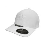 White, adjustable Flexfit NU Snapback Cap with White OWTL (One Way Truth Life) logo, OSFM, side-front view.