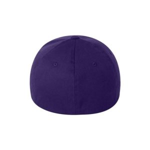 Purple Flexfit Cap with Purple One logo with a White outline, for LG/XL head sizes, back view.