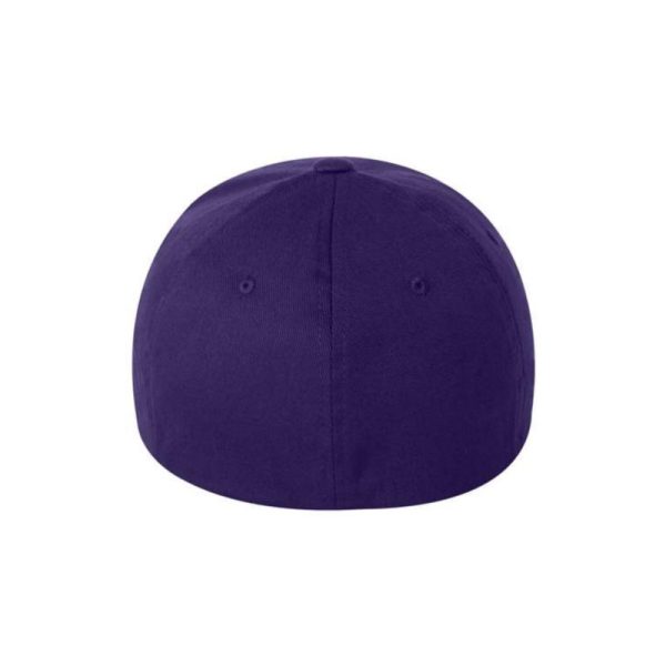 Purple Flexfit Cap with Purple One logo with a White outline, for LG/XL head sizes, back view.