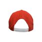 Red, 5-Panel Golf Cap with White rope featuring the 