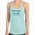 Ladies cancun blue, The Lord is near the brokenhearted, Christian tank top, front view.