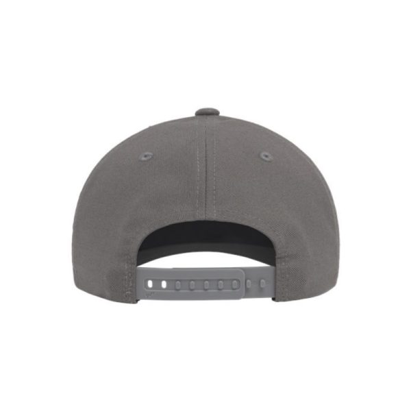 Medium Grey adjustable Flexfit NU Snapback Cap with Medium Grey OWTL (One Way Truth Life) logo, OSFM, back view.