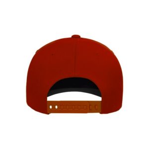 Red adjustable Flexfit NU Snapback Cap with Grey OWTL (One Way Truth Life) logo, OSFM, OSFM, back view.