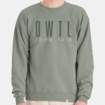 Men's, Dark Sage OWTL John 14:6 Christian sweater, front.