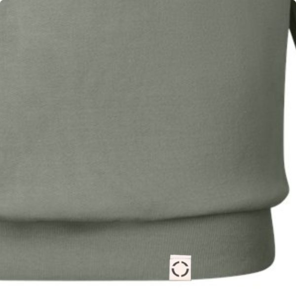 Men's, Dark Sage sweater, One woven label.