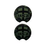 Neoprene Armor of God car coasters without packaging.