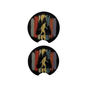 Neoprene Nephilim Big Foot car coasters without packaging.