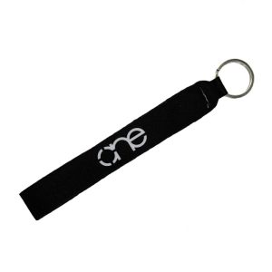 Black One wrist keychain.