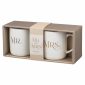 Mr. & Mrs. White Ceramic Coffee Mug Set - Ecclesiastes 4:9 - Display.