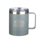 Mug, Stainless Steel, I Can Do All Things.