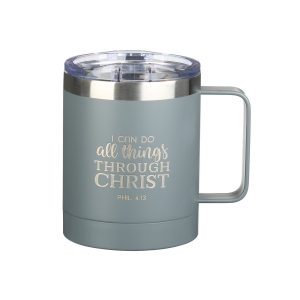 Mug, Stainless Steel, I Can Do All Things.