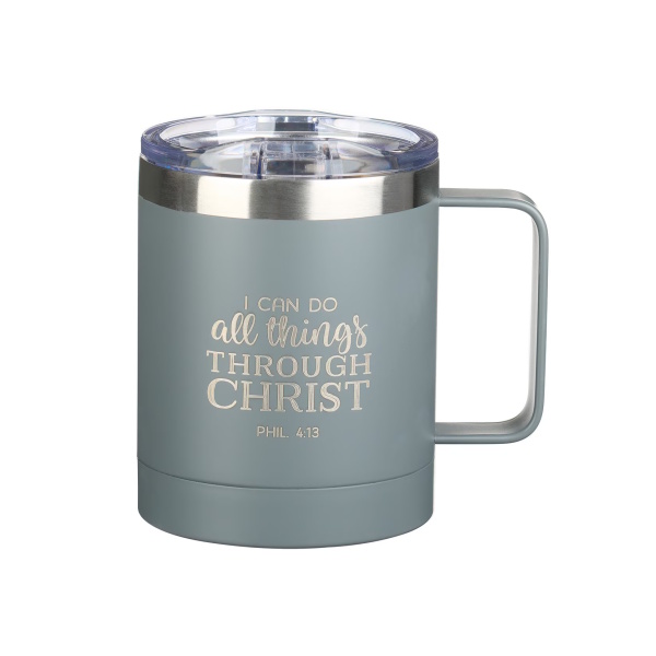 Mug, Stainless Steel, I Can Do All Things.