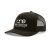 Black XL "One Way Truth Life" Trucker Hat with White logo, snapback, front side view.