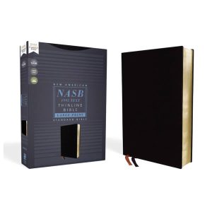 The NASB Thinline, Large Print, Bonded Leather, Black Bible.
