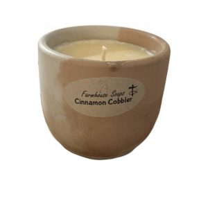 Farmhouse Soaps, Cement Candle Vessels, Cinnamon Cobbler