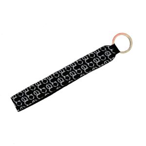 Black One in Patterns wrist keychain.