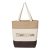 Chocolate Brown, Natural, Khaki "Jesus Is The Way Truth Life" Tri-Color, 100% Cotton Canvas, Tote Bag.