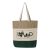 Forest Green, Natural, Khaki "Loved" Tri-Color, 100% Cotton Canvas, Tote Bag.