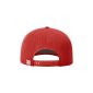 Red, water-resistent perforated, 6-Panel Hat, featuring the 