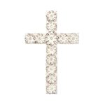 White Floral Resin Wall Cross.